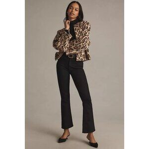 MOTHER The Hustler Ankle Fray Denim Jeans Crop Flare Boot Cut High Rise Waisted